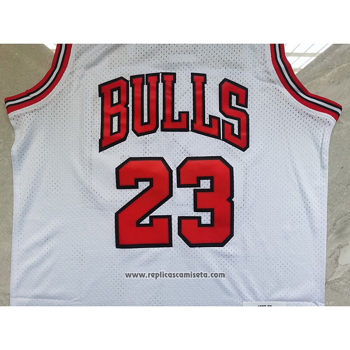 Camiseta Chicago Bulls Michael Jordan #23 Mitchell & Ness 1998 NBA Finals Blanco
